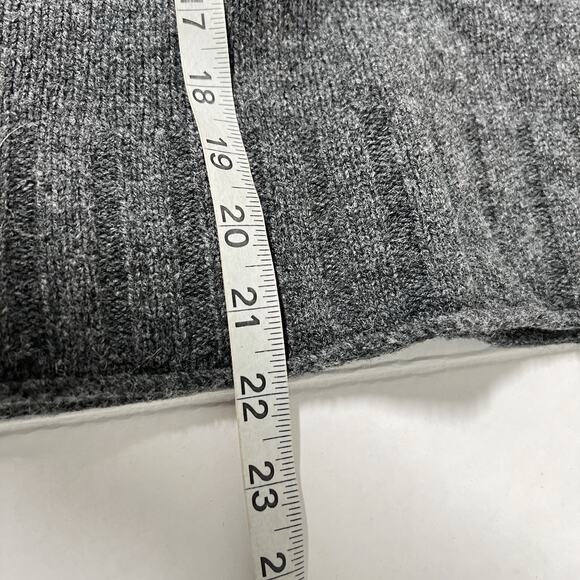 Madewell Sweater Small Charcoal Gray 100% Merino Wool Starry Cropped Boxy - Picture 13 of 13